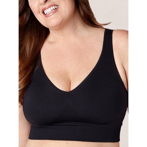 Curveez Women's Full Coverage 7 Wonders Bra Comfort Stretchy Size L Black NWT - Picture 1 of 9